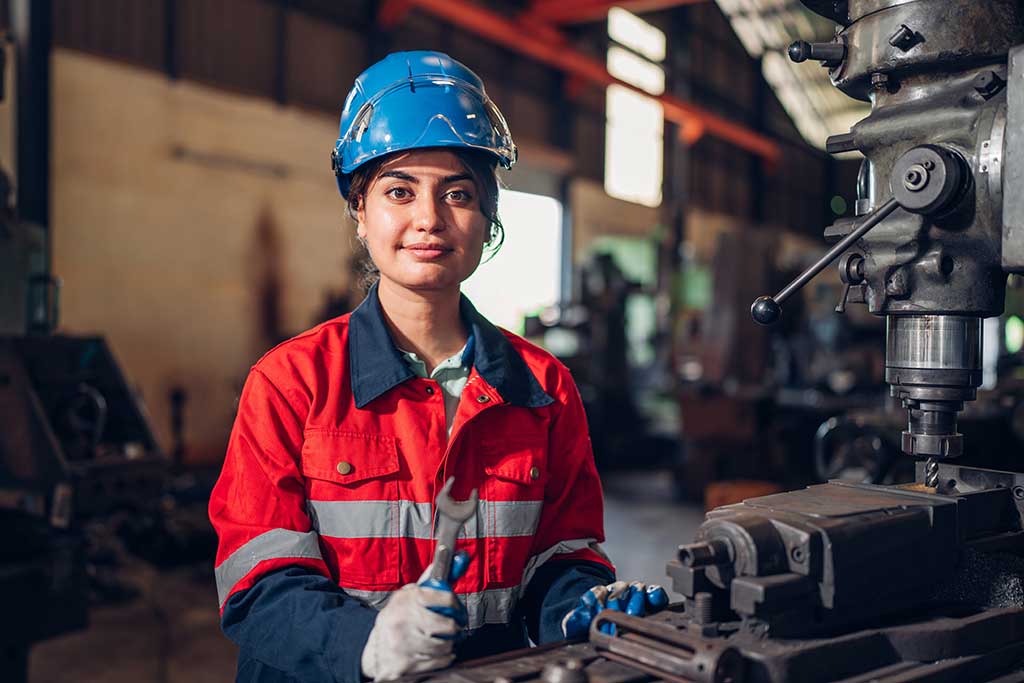 Photo of woman working in factory
